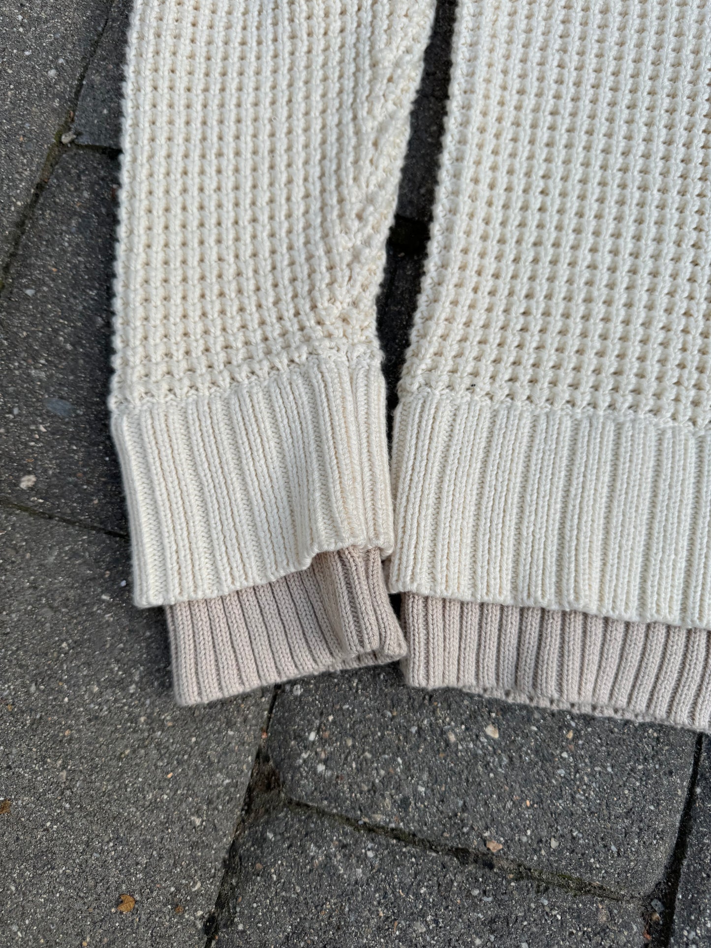 Dual V Polo (Cream + Beige)