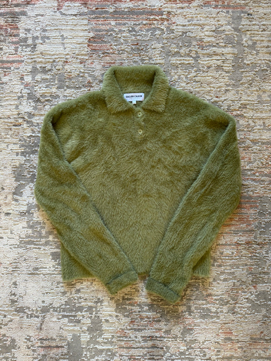 Mohair Polo Large (Forest Green)